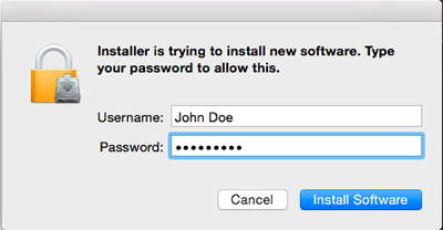 enter your Mac password