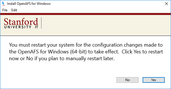 prompt to restart your computer
