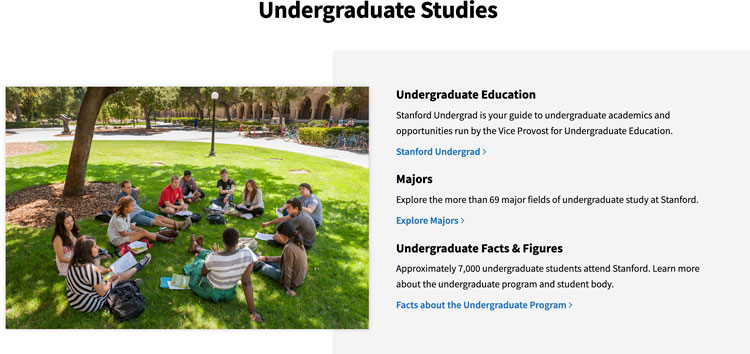 Research page from Stanford with a stock photo