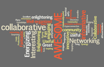 words used by attendees to describe the IT Unconference experience