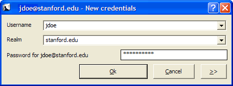 new credentials login window