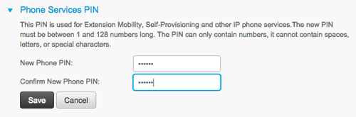 Enter a new phone PIN and then confirm your new PIN
