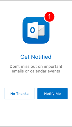 choose whether you want Outlook to send you notifications