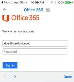 sign in with your @stanford email address