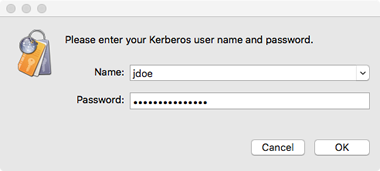log in to Kerberos to get AFS token