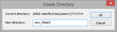 create a new folder in AFS