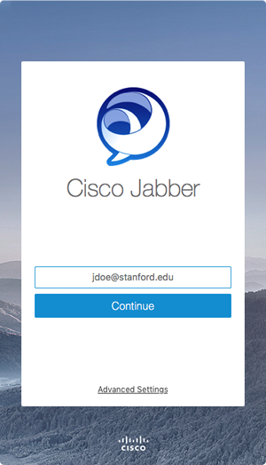log in to Jabber with your username