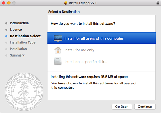 select where you want to install the software