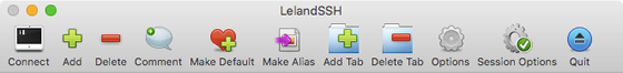 LelandSSH toolbar
