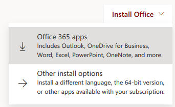options for installing Microsoft 365
